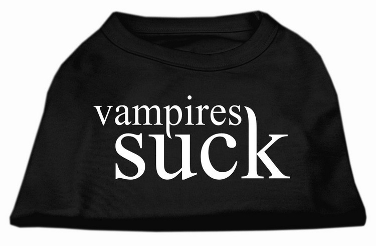 Vampires Suck Screen Print Shirt Black XXXL